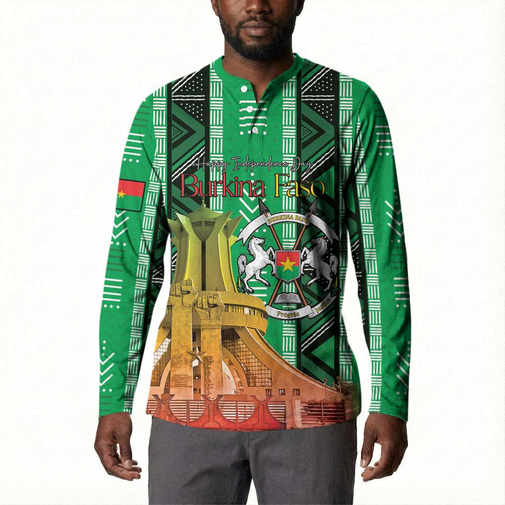 Personalized Burkina Faso Martyrs Day Button Sweatshirt Monument des Heros Nationaux
