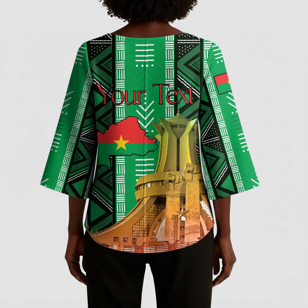 Personalized Burkina Faso Martyrs Day Kimono Sleeve Blouse Monument des Heros Nationaux