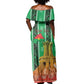 Burkina Faso Martyrs Day Personalized Off Shoulder Maxi Dress Monument des Heros Nationaux - African Pride