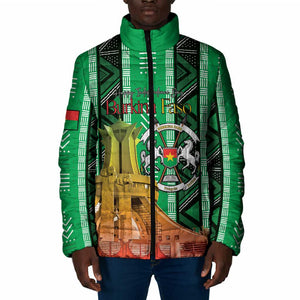Personalized Burkina Faso Martyrs Day Padded Jacket Monument des Heros Nationaux