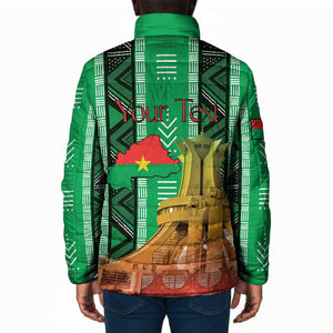 Personalized Burkina Faso Martyrs Day Padded Jacket Monument des Heros Nationaux