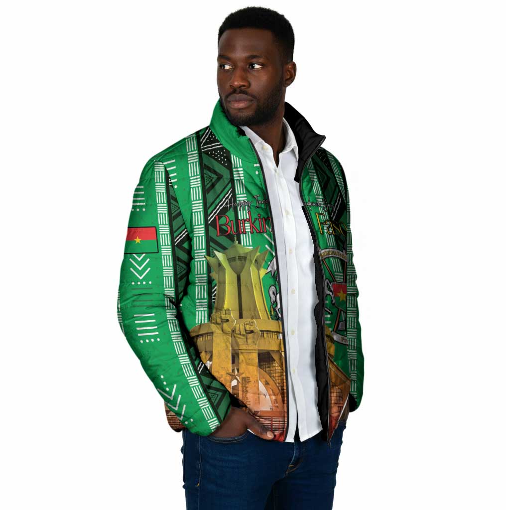 Personalized Burkina Faso Martyrs Day Padded Jacket Monument des Heros Nationaux