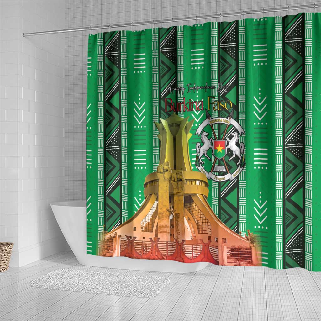 Burkina Faso Martyrs Day Shower Curtain Monument des Heros Nationaux - African Pride