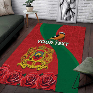 Personalised Afro Morocco Area Rug Happy Proclamation Day - African Pattern