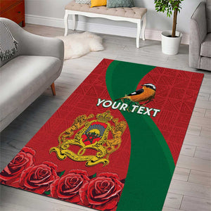 Personalised Afro Morocco Area Rug Happy Proclamation Day - African Pattern