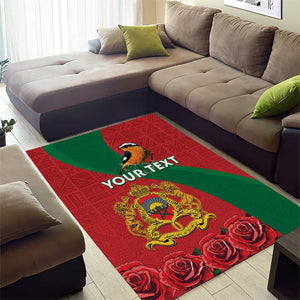 Personalised Afro Morocco Area Rug Happy Proclamation Day - African Pattern