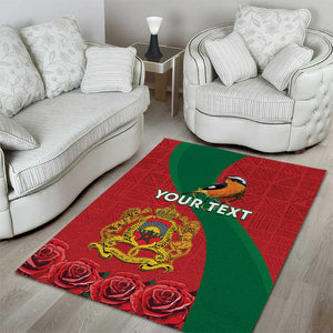 Personalised Afro Morocco Area Rug Happy Proclamation Day - African Pattern