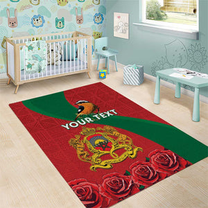 Personalised Afro Morocco Area Rug Happy Proclamation Day - African Pattern