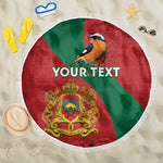 Personalised Afro Morocco Beach Blanket Happy Proclamation Day - African Pattern