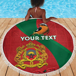 Personalised Afro Morocco Beach Blanket Happy Proclamation Day - African Pattern