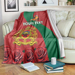 Personalised Afro Morocco Blanket Happy Proclamation Day - African Pattern