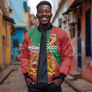 Personalised Afro Morocco Bomber Jacket Happy Proclamation Day - African Pattern