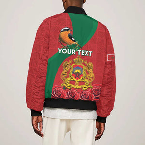 Personalised Afro Morocco Bomber Jacket Happy Proclamation Day - African Pattern