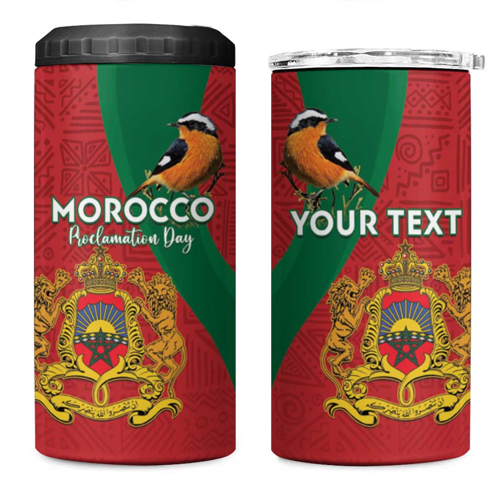 Personalised Afro Morocco 4 in 1 Can Cooler Tumbler Happy Proclamation Day - African Pattern