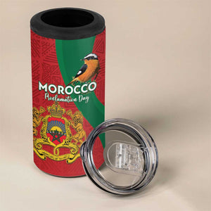 Personalised Afro Morocco 4 in 1 Can Cooler Tumbler Happy Proclamation Day - African Pattern