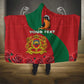 Personalised Afro Morocco Hooded Blanket Happy Proclamation Day - African Pattern