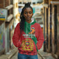Personalised Afro Morocco Hoodie Happy Proclamation Day - African Pattern