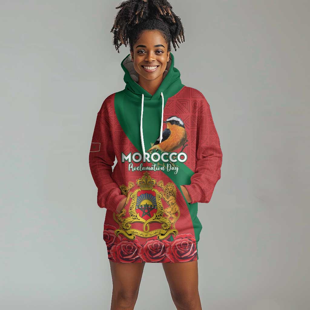 Personalised Afro Morocco Hoodie Dress Happy Proclamation Day - African Pattern