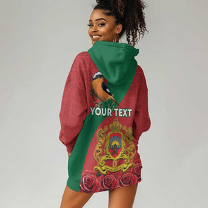 Personalised Afro Morocco Hoodie Dress Happy Proclamation Day - African Pattern