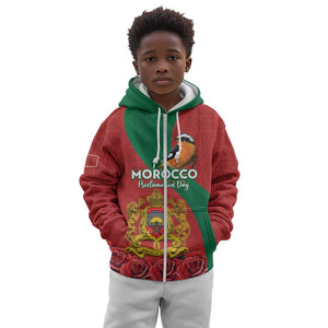 Personalised Afro Morocco Kid Hoodie Happy Proclamation Day - African Pattern