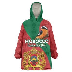 Personalised Afro Morocco Kid Wearable Blanket Hoodie Happy Proclamation Day - African Pattern