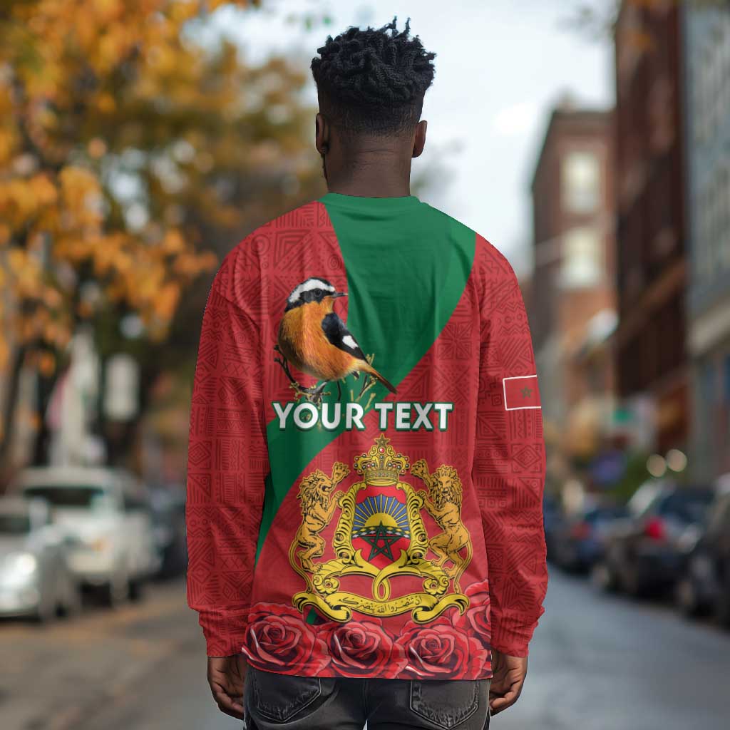 Personalised Afro Morocco Long Sleeve Shirt Happy Proclamation Day - African Pattern