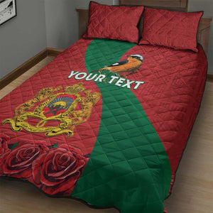 Personalised Afro Morocco Quilt Bed Set Happy Proclamation Day - African Pattern