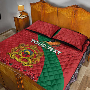 Personalised Afro Morocco Quilt Bed Set Happy Proclamation Day - African Pattern