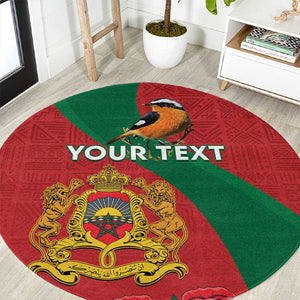 Personalised Afro Morocco Round Carpet Happy Proclamation Day - African Pattern