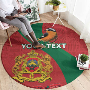 Personalised Afro Morocco Round Carpet Happy Proclamation Day - African Pattern