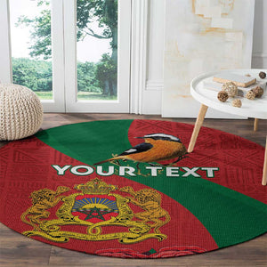 Personalised Afro Morocco Round Carpet Happy Proclamation Day - African Pattern