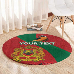 Personalised Afro Morocco Round Carpet Happy Proclamation Day - African Pattern