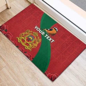 Personalised Afro Morocco Rubber Doormat Happy Proclamation Day - African Pattern