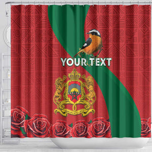 Personalised Afro Morocco Shower Curtain Happy Proclamation Day - African Pattern