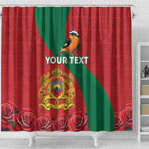 Personalised Afro Morocco Shower Curtain Happy Proclamation Day - African Pattern