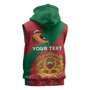 Personalised Afro Morocco Sleeveless Hoodie Happy Proclamation Day - African Pattern - African Pride