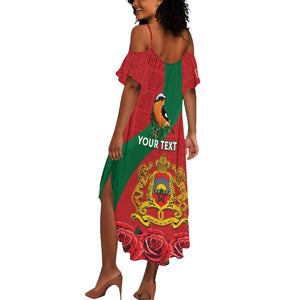 Personalised Afro Morocco Summer Maxi Dress Happy Proclamation Day - African Pattern