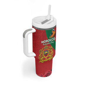 Personalised Afro Morocco Tumbler With Handle Happy Proclamation Day - African Pattern