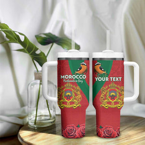 Personalised Afro Morocco Tumbler With Handle Happy Proclamation Day - African Pattern