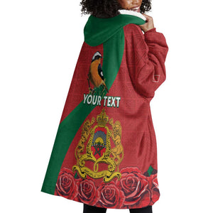 Personalised Afro Morocco Wearable Blanket Hoodie Happy Proclamation Day - African Pattern