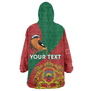 Personalised Afro Morocco Wearable Blanket Hoodie Happy Proclamation Day - African Pattern