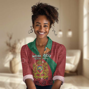 Personalised Afro Morocco Women Casual Shirt Happy Proclamation Day - African Pattern