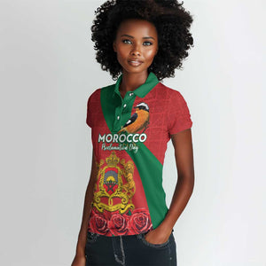 Personalised Afro Morocco Women Polo Shirt Happy Proclamation Day - African Pattern