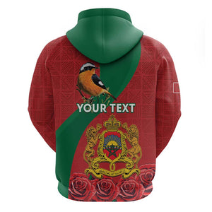 Personalised Afro Morocco Zip Hoodie Happy Proclamation Day - African Pattern