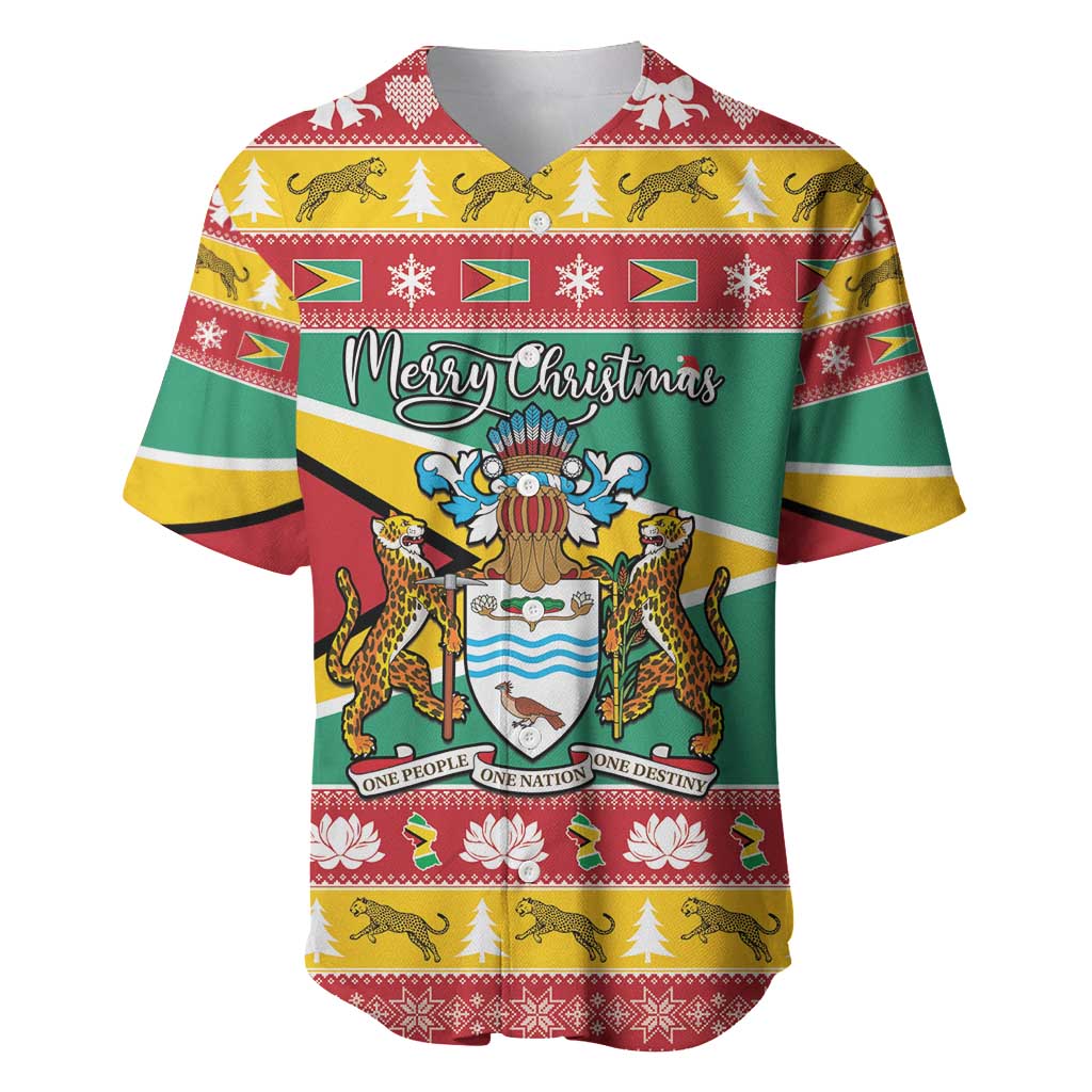 Afro Guyana Christmas Baseball Jersey Mix Coat Of Arms