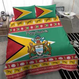 Afro Guyana Christmas Bedding Set Mix Coat Of Arms