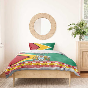 Afro Guyana Christmas Bedding Set Mix Coat Of Arms