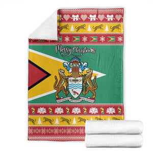 Afro Guyana Christmas Blanket Mix Coat Of Arms