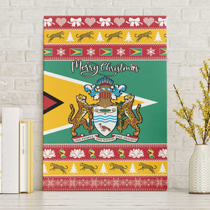 Afro Guyana Christmas Canvas Wall Art Mix Coat Of Arms