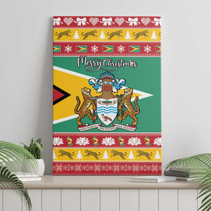 Afro Guyana Christmas Canvas Wall Art Mix Coat Of Arms